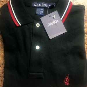 New with tag nautica black true deck shirt polo